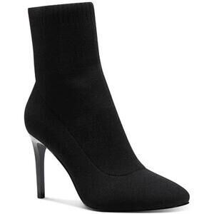 inc vidalia black knit stiletto dress booties, size 10